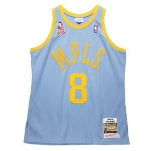 Mitchell & Ness Kobe Bryant MPLS Lakers Hardwood Classics Throwback Basketball Jersey 2001-02 NBA Authentic Jersey Blue 273702