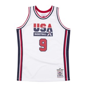 Mitchell & Ness Michael Jordan 1992 Olympics Dream Team USA Hardwood Classics Throwback Authentic Jersey Basketball Jersey White 273219