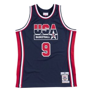 Mitchell & Ness Michael Jordan 1992 Olympics Dream Team USA Basketball Jersey Hardwood Classics Throwback Authentic Jersey Navy Navy 273281