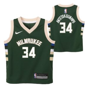 Nike Giannis Antetokounmpo Milwaukee Bucks Basketball Jersey 2021 Icon Edition Boys NBA Jersey Pink 278792