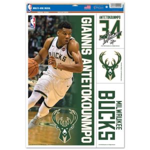 Wincraft Giannis Antetokounmpo Milwaukee Bucks Decal 11″ x 17″ Stickers Blue 278035