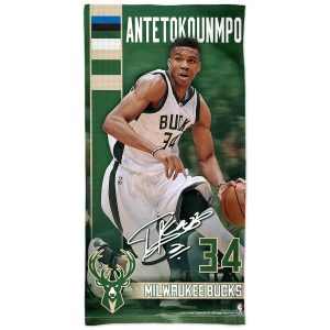 Wincraft Giannis Antetokounmpo Milwaukee Bucks NBA Beach Towel White 278831