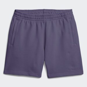 adidas Pharrell Williams Basics Sweat Shorts Tech Purple Brown 273376