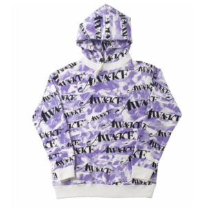 Awake All Over Camo Logo Hoodie Purple White 288312