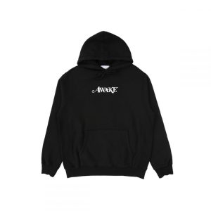 Awake Classic Logo Hoodie Black Grey 285538