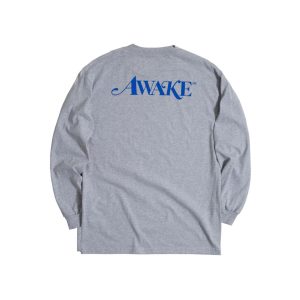 Awake Classic Logo L/S Tee Heather Gray Blue 291320