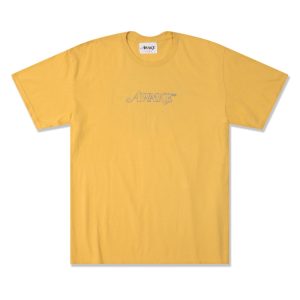 Awake Classic Outline Logo T-shirt Mustard Grey AWK F20 TS001 MUSTARD