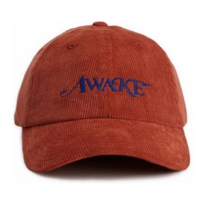 Awake Corduroy Classic Logo Dad Hat Orange Red 286587