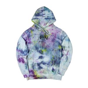 Awake Distorted Logo Hoodie Tie Dye Violet 289863