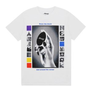 Awake Down The Block Tee White Blue 293289