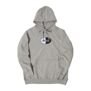 Awake Embroidered Split Logo Patch Hoodie Heather Gray Grey 291293