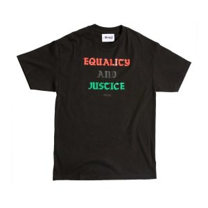 Awake Equality and Justice Tee Black Brown 291231