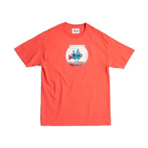 Awake Fish Bowl Tee Coral Black 291349