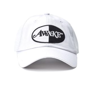 Baseball Cap Awake Logo Patch Hat White Green 291303