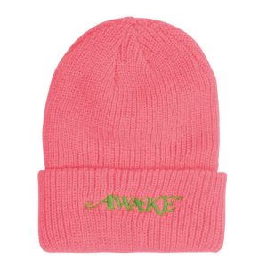 Awake Loose Gauge Classic Logo Beanie Hot Pink Red 287299