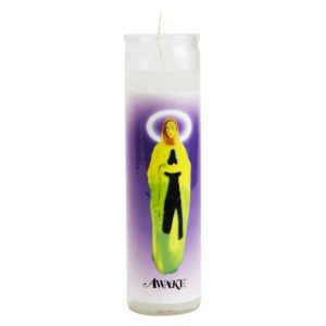 Awake Mother Mary Candle White Green 293321