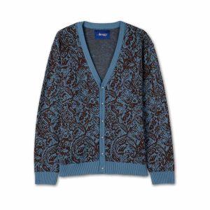 Cardigan Awake Paisley Pearl Button Cardigan Carolina Grey 288333