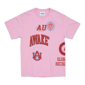 Awake University Tee Pink White 291520