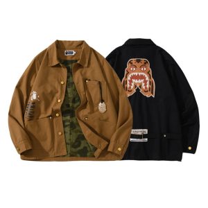 BAPE Tiger Head Jacket Black/Brown White 303402