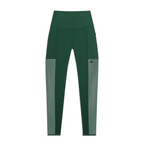 adidas Ivy Park 3-Stripes Mesh Tights (Plus Size) Dark Green Black 306133