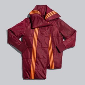 adidas Ivy Park Asymmetrical Jacket Maroon/Solar Orange Black 303016