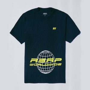 A$AP Worldwide Globe 2 T-shirt Black Grey 308568