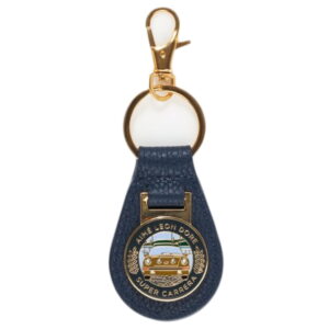 Keychain Aime Leon Dore x Porsche 911SC Leather Key Fob Navy Blue 308597