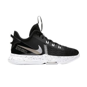 Nike LeBron Witness 5 GS Black Metallic Silver White CT4629 001