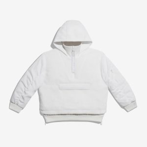 adidas Ivy Park 1/2 Zip Sherpa Layered Jacket (All Gender) Core White Black 307899