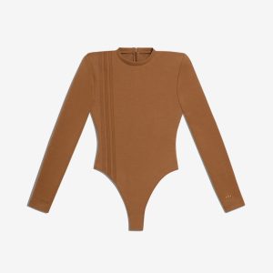 adidas Ivy Park 3-Stripes Bodysuit Wild Brown Grey 307326