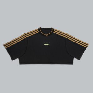 adidas Ivy Park 3-Stripes Crop Tee Black Black 306325