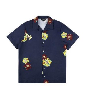 A.P.C. Shirt Louis S/S Shirt Dark Navy Blue Dark Navy Blue 312919