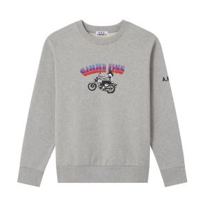 Sweatshirt A.P.C. Mika Sweatshirt Gray Gray COEBH M27667 PLA