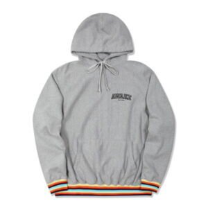 Awake Blocked Logo with Stripe Rib Hoodie Heather Gray Heather Gray 316317