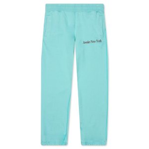 Awake Classic Outline Logo Paneled Embroidered Sweatpant Teal Sweatpants White 314958