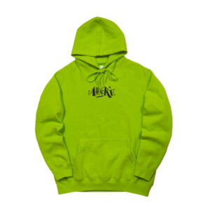 Awake Distorted Logo Hoodie Lime Green Orange 314971