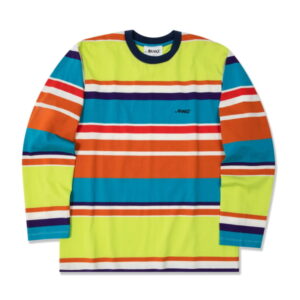 Awake Embroidered Logo Engineered Stripe L/S T-shirt Lime 315608