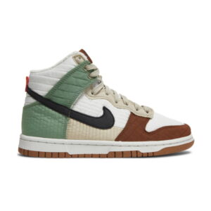 Sneakers Wmns Nike Dunk High LX Toasty Summit White/Black/Oil Green/Rattan DN9909 100