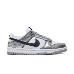 Wmns Nike Dunk Low Shimmer Sneakers Metallic Silver/Off Noir/White DO5882 001