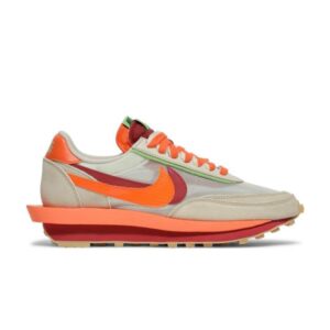 Sacai x Clot x Nike LDWaffle Net Orange Blaze Sneakers DH1347 100