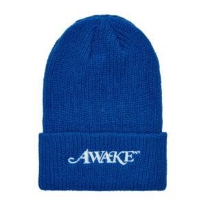 Awake Loose Gauge Classic Logo Beanie Blue Blue 343239