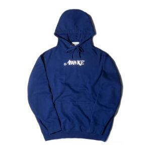 Awake Metallic Foil Logo Hoodie Navy White 336473