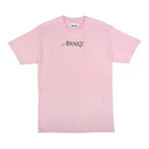 Awake Metallic Foil Logo Tee Pink Black 336825