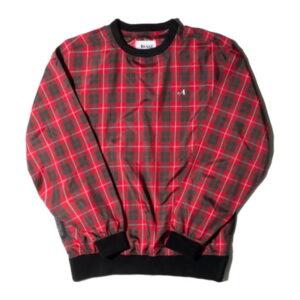 Awake Plaid Windbreaker Pullover Jacket Red Red 343270