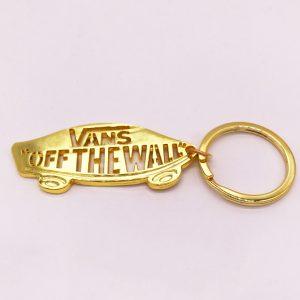 Vans Metal Skateboard Gold Keychain White 332961