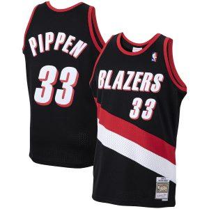 Basketball Jersey 1999-00 Mitchell & Ness #33 Scottie Pippen Black Portland Trail Blazers Hardwood Classics Swingman Jersey Black 331694