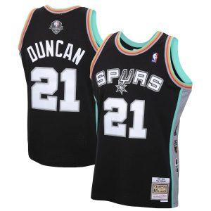 Basketball Jersey 2020 Mitchell & Ness Tim Duncan Black San Antonio Spurs Special Edition Hardwood Classics Swingman Jersey Black 332052