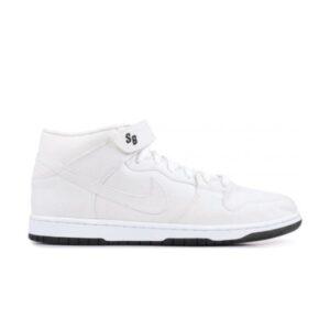 Nike Dunk Mid Pro SB White White Blue 314383 111