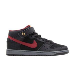 Nike Dunk Mid Pro SB Black Cherrywood Red Black/Cherrywood Red-Light Graphite 314383 060