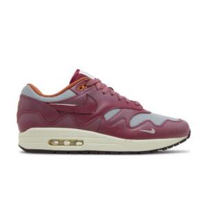 Patta x Nike Air Max 1 Rush Maroon sneakers Metallic Silver/Rush Maroon DO9549 001